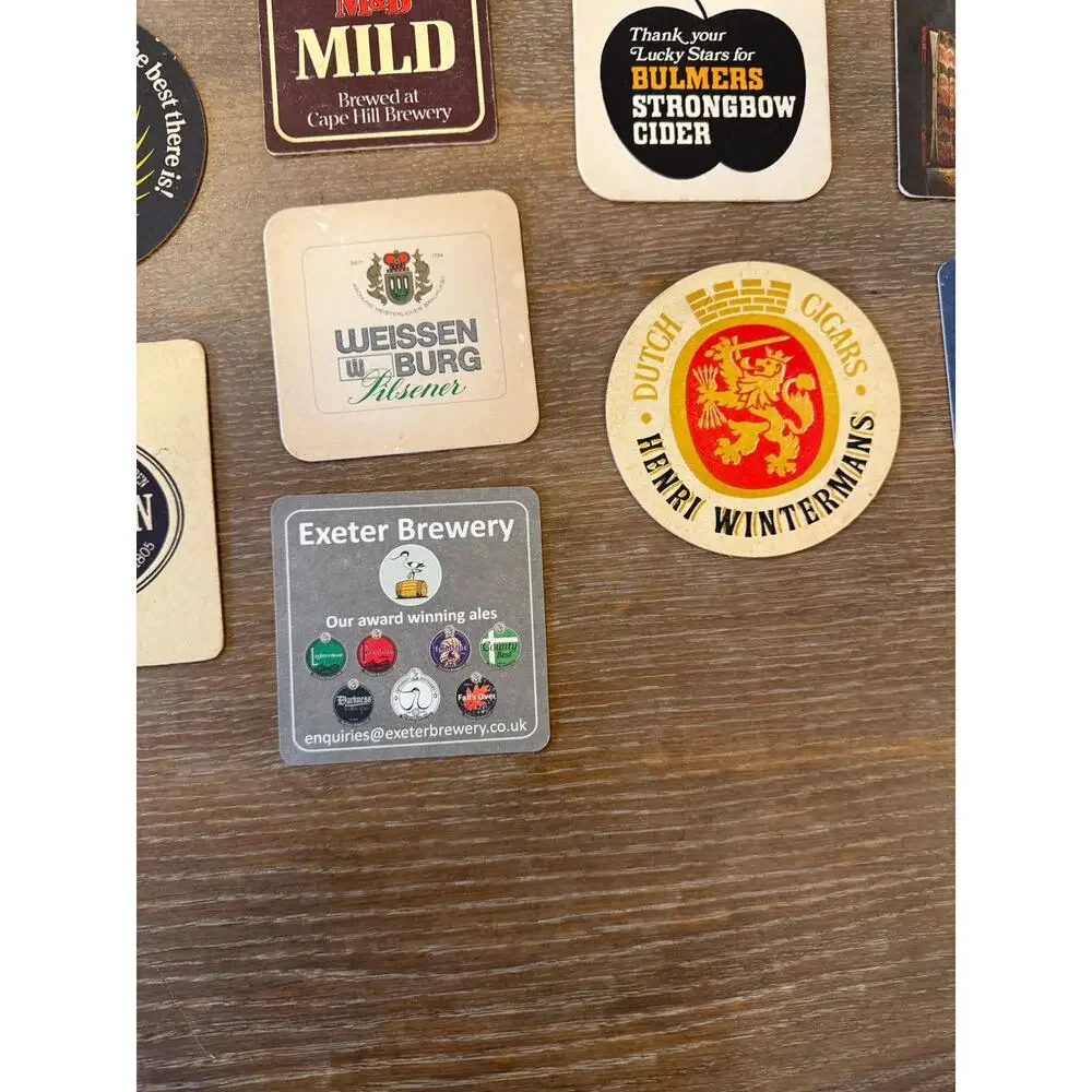 Lot of 21 European Coasters Vintage - Bar Collectible